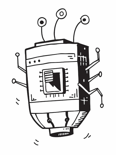 Des graphismes vectoriels de puce d'intelligence artificielle illustration format de fichier source EPS mise à l'échelle sans perte ic