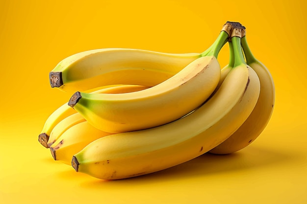 Vecteur une grappe de bananes fraîches mûres isolée sur un fond blanc