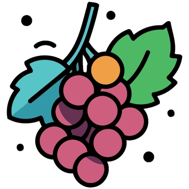 Grappe de fruits de raisins violets