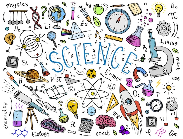 Gravé à la main dessiné dans de vieux croquis et formules scientifiques de style vintage et calculs en physique et mathématiques chimie et biologie ou astronomie sur tableau blanc Education et Science