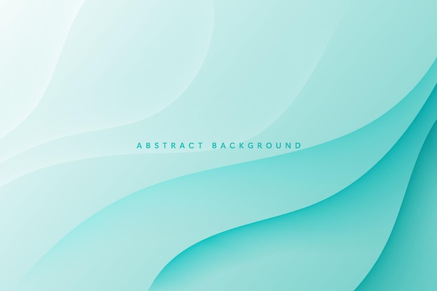green abstract background with wavy shape design vector