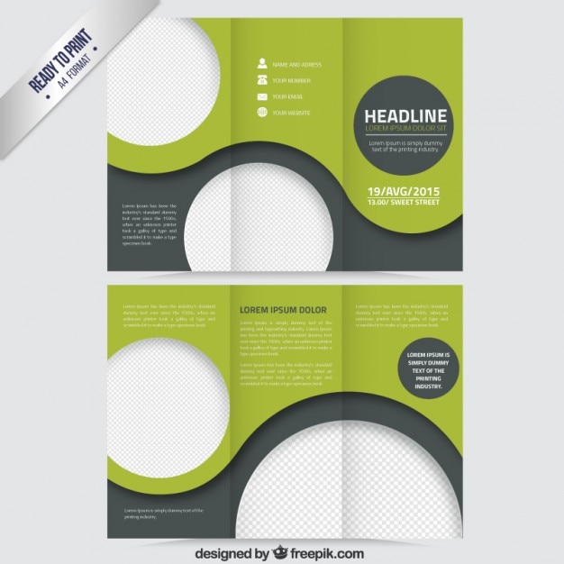 Vecteur green abstract brochure