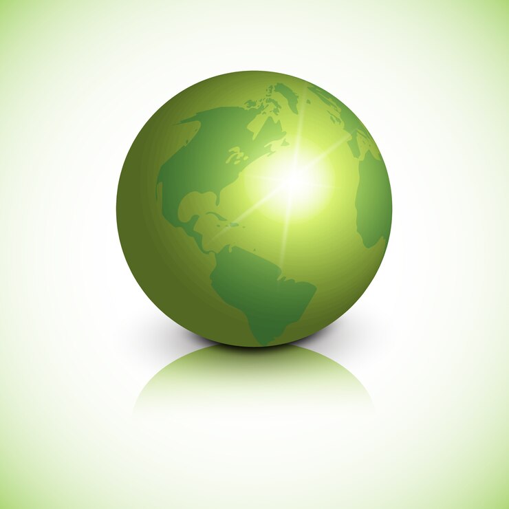 Vecteur green earth planet health bannière mondiale des fêtes avec espace de copie
