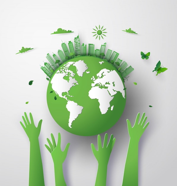 Vecteur green eco earth