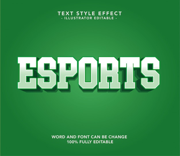 Vecteur green esport font