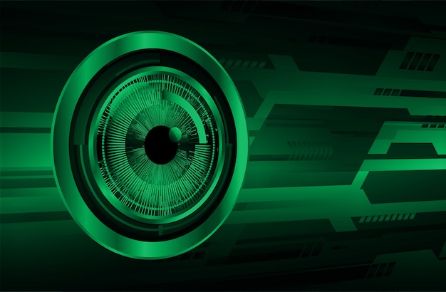 Green Eye Ball Cyber Future Technologie.