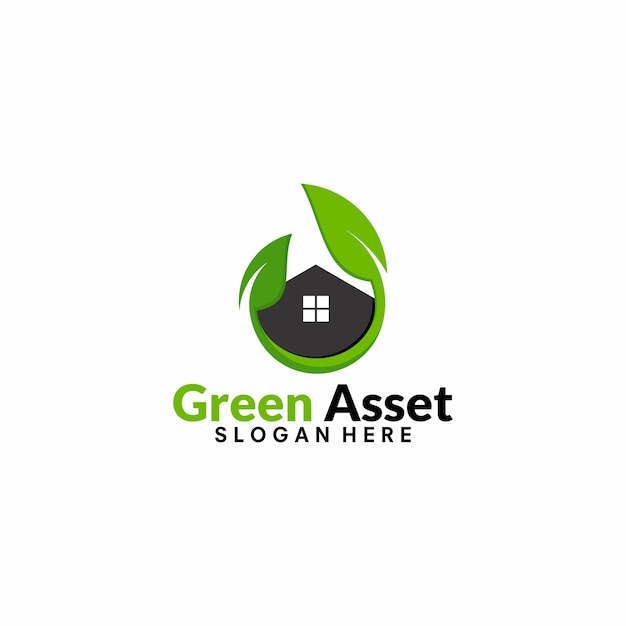 Vecteur green invest, logo iconique