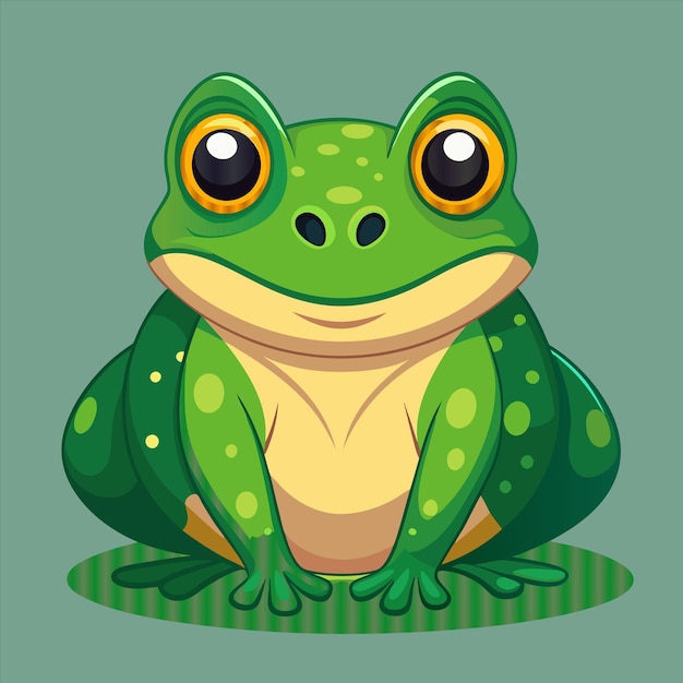 une grenouille verte avec une chemise jaune et une chemise jaunâtre