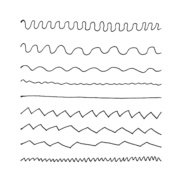 Griffonnage abstrait emmêlé avec des éléments de Doodle ligne dessinés à la main