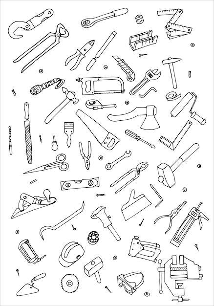 Griffonnage D'outils à Main