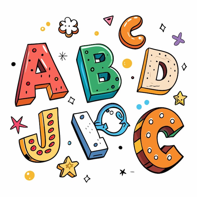 des griffons de divers types de lettres