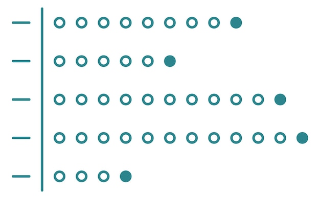 Vecteur grille graphique en courbes comparaison de données élément d'infographie