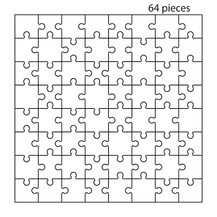 Vecteur grille de puzzles puzzle