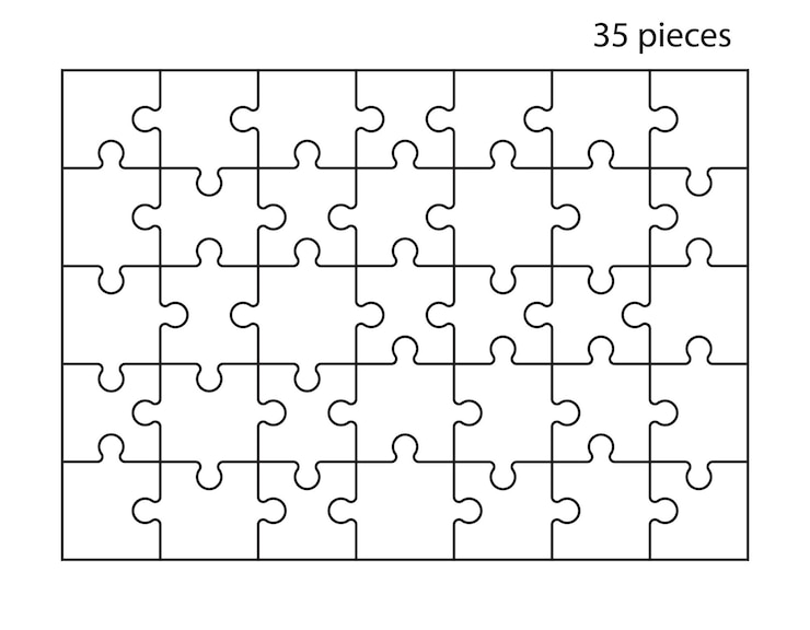 Vecteur grille de puzzles puzzle