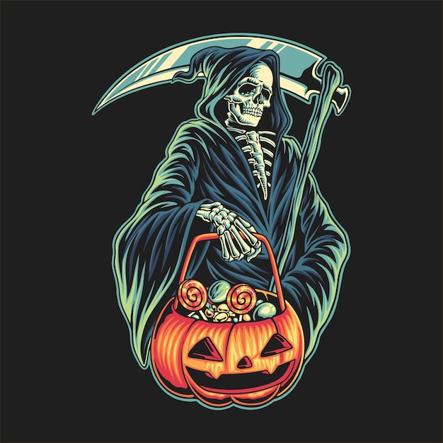 Grim Reaper tromper ou traiter illustration