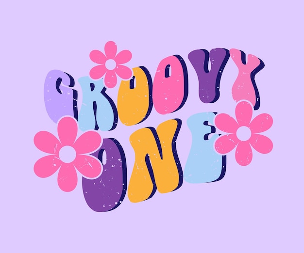 groovy one avec un design de fleur groovy