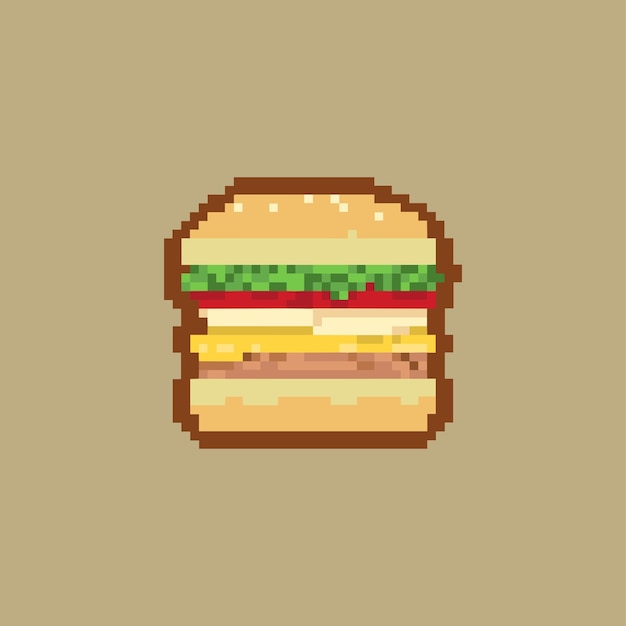 gros hamburger pixel art