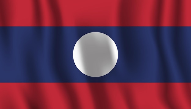 Un gros plan d'un drapeau qui dit laos.