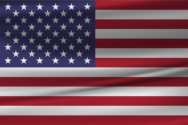 Gros plan sur la vague du drapeau américain pour le Memorial Day ou le 4 juillet