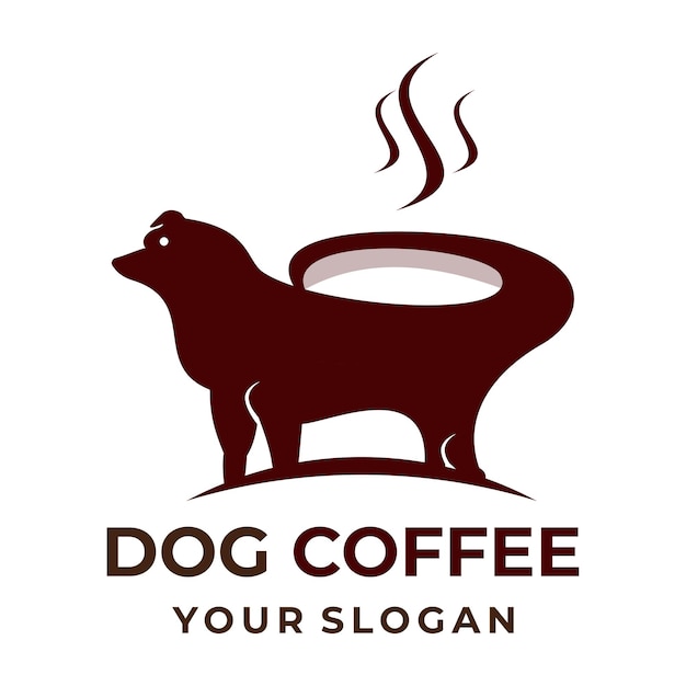 Grotte de café et logo de chien