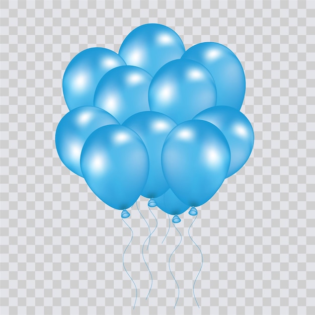 Un groupe de ballons isolés sur un fond blanc un modèle vectoriel réaliste de rose dorée festive