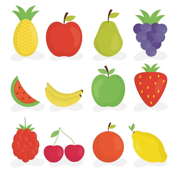 groupe de fruits frais
