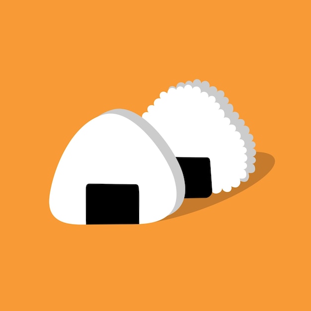 Vecteur groupe d'onigiri mignon illustration vectorielle plane simple et moderne pour site web ou application mobilesushi