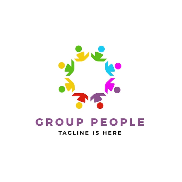 Groupe De Personnes Logo Vector Icon Illustration