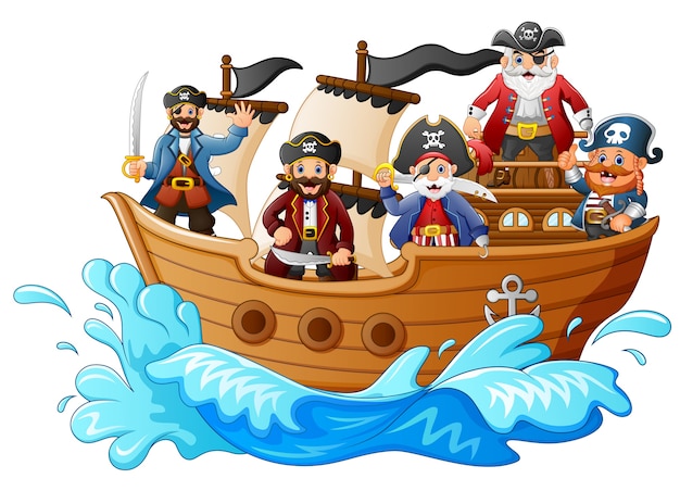 Groupe de pirate sur le navire