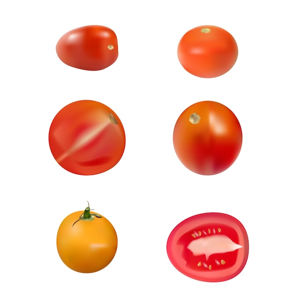 Un groupe de tomates avec le mot malt sur le côté.