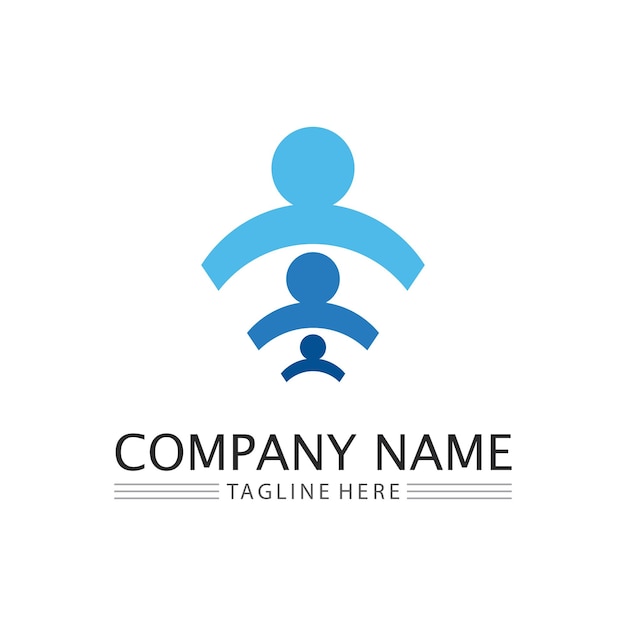 Groupe de travail d'icône de personnes Création d'illustration de logo vectoriel