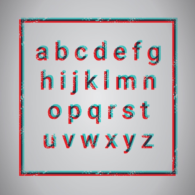 Grunge Alphabet Letters Collection Ensemble De Polices De Texte