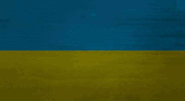 Grunge drapeau désordonné Ukraine Patriotisme national sale fond rugueux et endommagé culture ukrainienne altérée bannière pays Vector art design abstrait illustration de mode inhabituelle