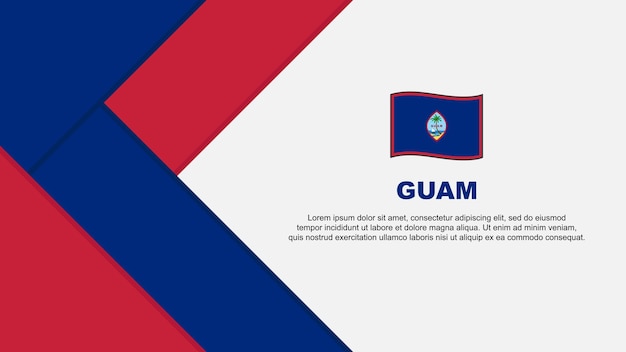 Guam Flag Abstract Background Design Template Guam Independence Day Banner Cartoon Vector Illustration Guam Illustration