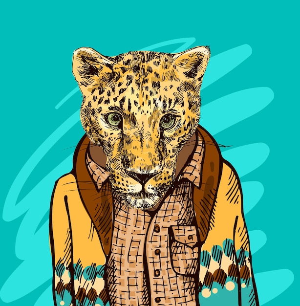 Guépard Dans Une Veste