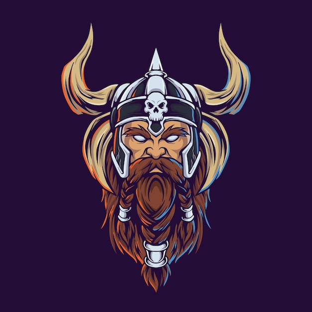 Guerrier Viking Avec Hache Illustration