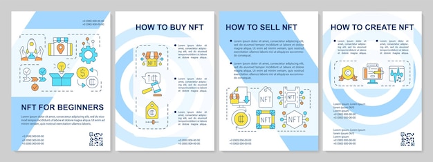 Guide Nft Pour Le Modèle De Brochure Bleue Pour Débutants