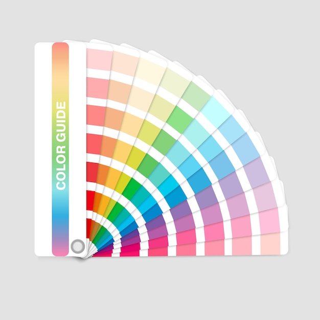 Guide de la palette de couleurs Livre du spectre de couleurs pour la peinture Catalogue d'échantillons de couleurs Vector EPS 10