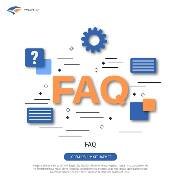 Guide utilisateur FAQ tutoriel illustration du concept vectoriel de style plat