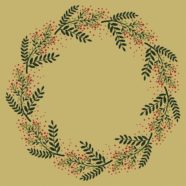 Guirlande De Noël Design Vector.