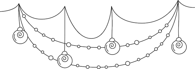 Vecteur une guirlande de noël avec des lumières