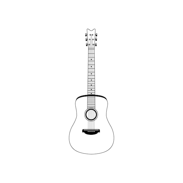 guitare icône design vecteur fond blanc