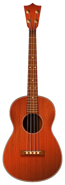 Vecteur une guitare marron