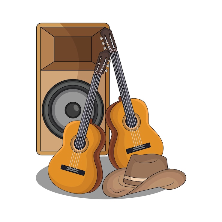 Vecteur la guitare