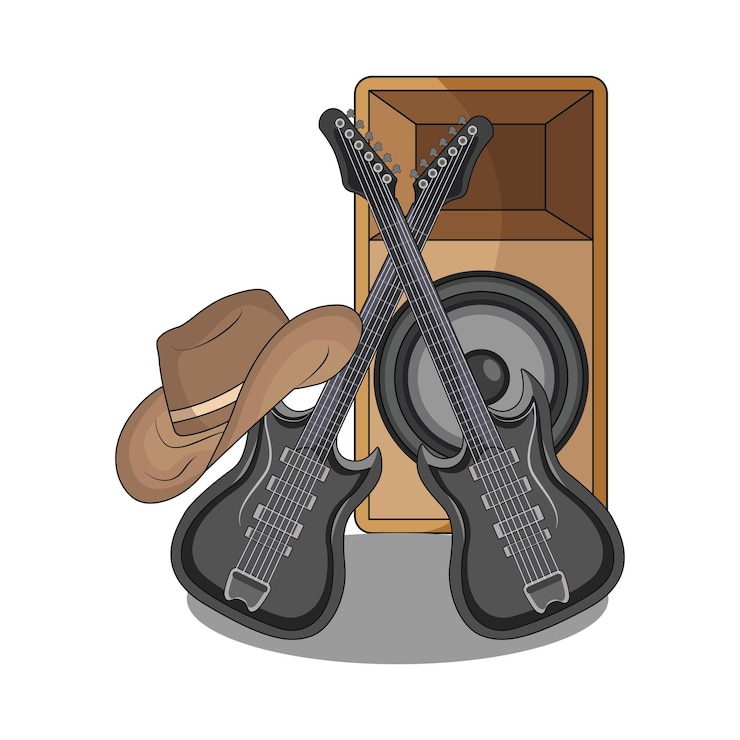 Vecteur la guitare