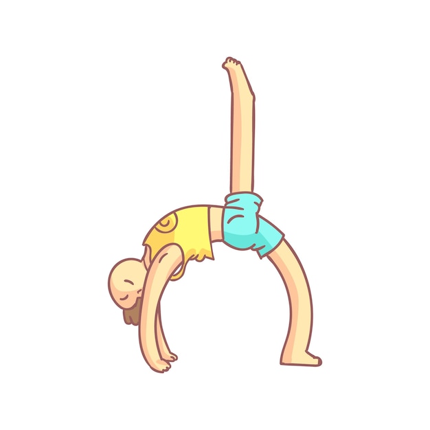 Guy Faisant Une Pose De Yoga De Pont Avancée