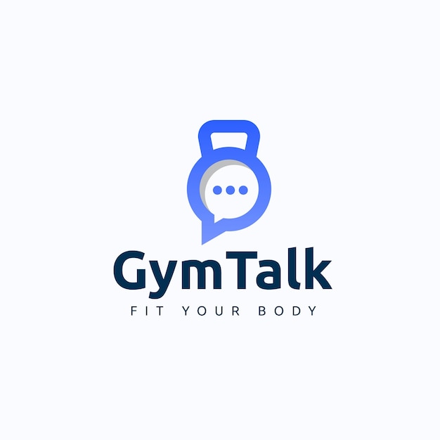 Gym Talk Logo Logo De L'entreprise De Gymnastique Moderne Icône De Chat Logo De Remise En Forme Logo De L'entreprise De Musculation