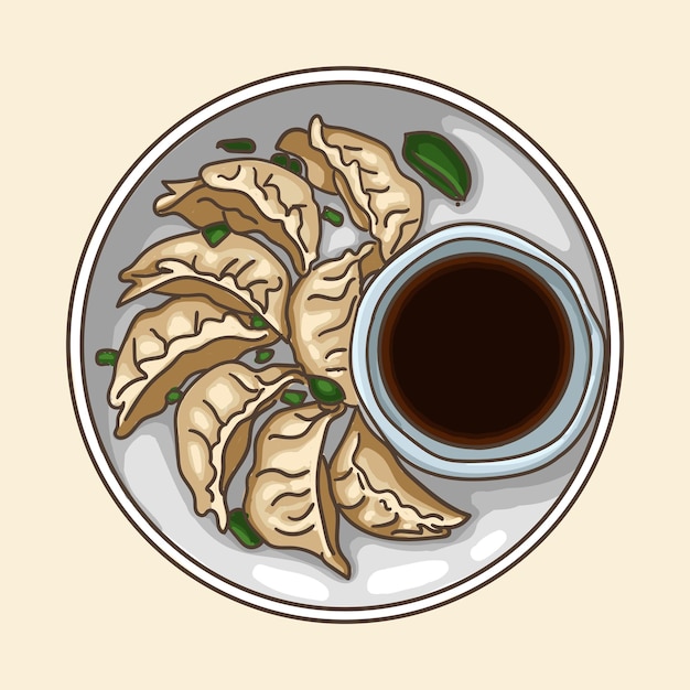 Gyoza est un plat de la cuisine chinoise