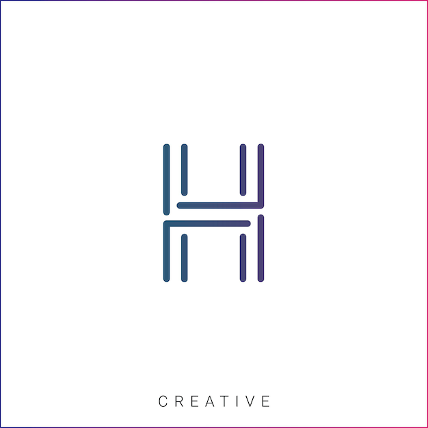 H Design créatif du logo Branding Design du logo Illustration vectorielle Design moderne Conception du monogramme