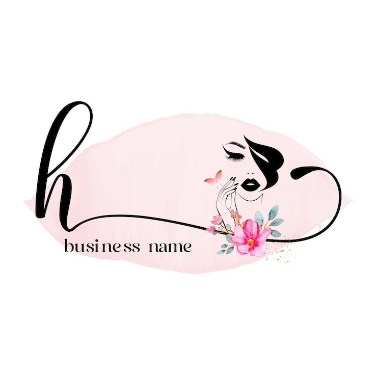Vecteur h lettre initiale beauté logo floral